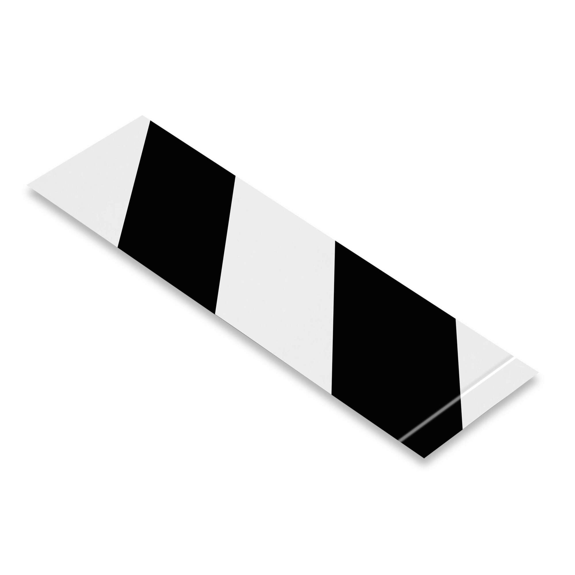 Mighty Line White and Black Hazard Strips — 2in. x 10in., Peel and Stick, 100 Pcs, Model# 2STRIPWCHV10